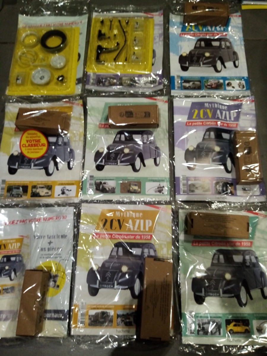 CITROËN 2 CV AZLP Hachette 1,2,3,4,5 Classeur 1:8 1/8 Modèle Réduit 2cv