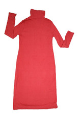 All in Favor Womens Deep Claret Red Long Sleeve Turtleneck MIDI Sweater Dress L