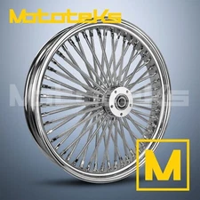 21X3.5 FAT SPOKE WHEEL 52 CRYSTAL STAINLESS FOR HARLEY TOURING BAGGER FRONT RIM