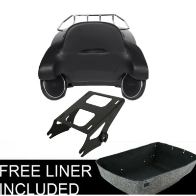 King Trunk Pad Speakers 2 Up Rack Fit For Harley Street Road Glide 2014-2026