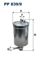 Filtron Pp 839/9 Kraftstofffilter FÜR Audi