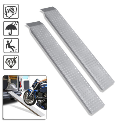 2X Auffahrrampe Rampe Stahl Auffahrschiene bis 400KG Verladerampe Motorradrampe