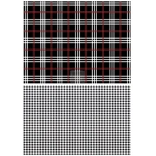 GINGHAM BLACK Redesign with Prima Decor Transfer 23" X 33" Rub On
