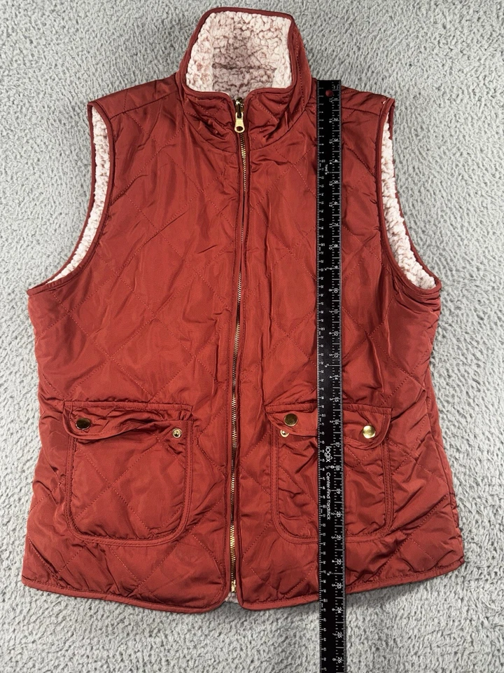 Chaleco Love Tree Mujer Reversible Acolchado Polar Sherpa Cremallera Completa Foto 4 de 4