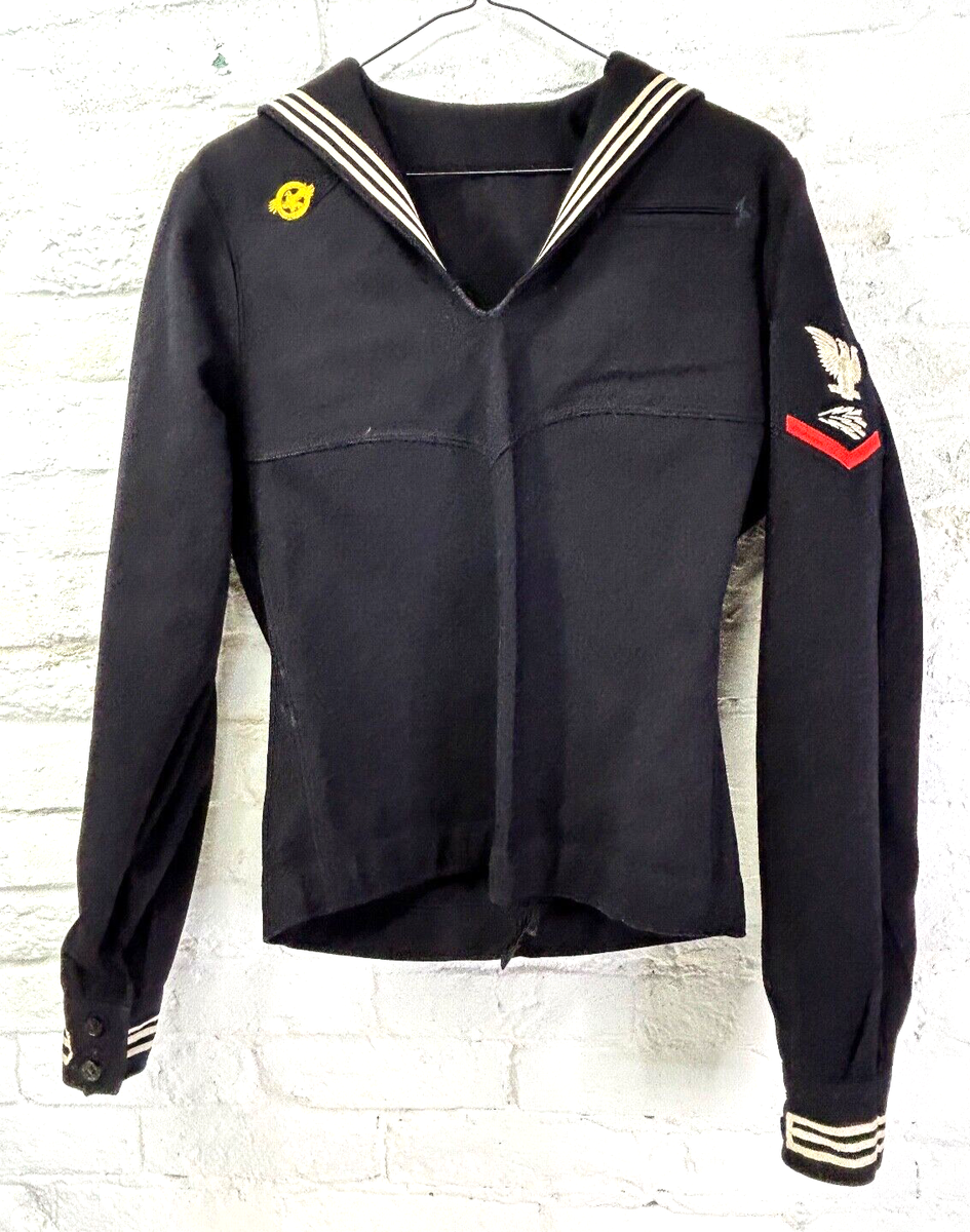 WWII US Navy Radioman 3rd Class Dress Blue Jumper Top