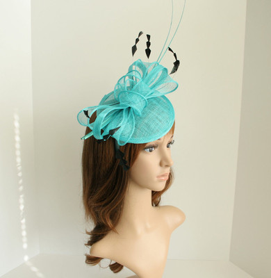 NEW Church Derby Wedding Sinamay Fascinator Cocktail w  display picture 1