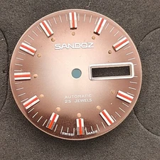 SANDOZ AUTOMATIC DAY/DATE CAL.FHF908  Swiss UNUSED 27mm DIAL ONLY