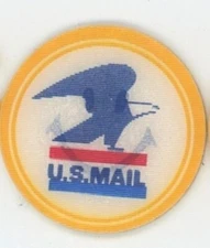 U.S. Mail USPS Small Round 1" Inch 1970's VARI-VUE Flicker Sticker Advertisement