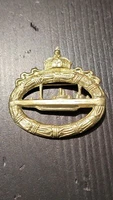 Reproduction WW1 German U Boat Badge Submarine Kriegsmarine Stamped Variant 4316