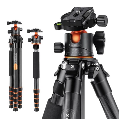 K&F CONCEPT Carbon Fiber Camera Tripod Monopod for SLR Photography A255C2+BH-36L - Image 1 of 4