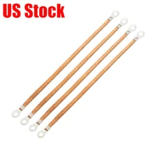 11.4" Braided Engine Ground Straps 3/8" ,Copper Automotive Firewall Hood Wire