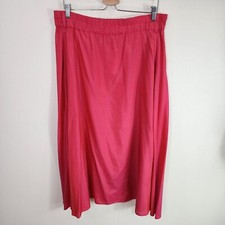 Vintage 80's Perry Ellis Portfolio Women 100 Silk Red Maxi Skirt Size 8 NOS