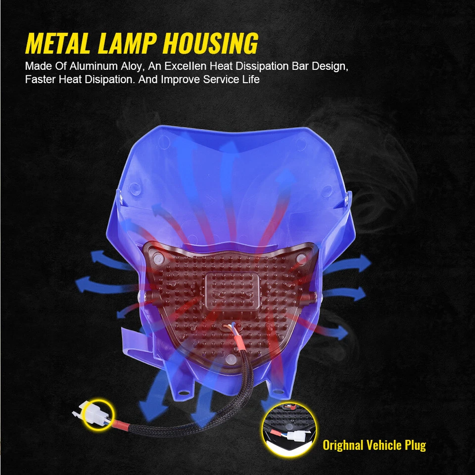 Светодиодная фара дневного света синий ободок для велосипеда Yamaha WR250F WR450F 2007-2025 - Изображение 4 из 4