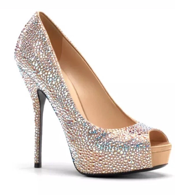 Gucci Sofia Etoile talons hauts bout ouvert plateforme talons Z3683 taille 39,5