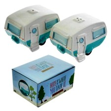 Image of Caravan Camper Ceramic Salt and Pepper Set Brand New & Boxed