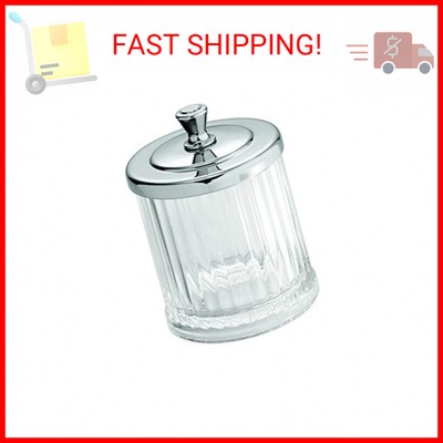 iDesign Alston Bathroom Vanity Canister Jar for Cotton Balls, Swabs, Cosmetic Pa