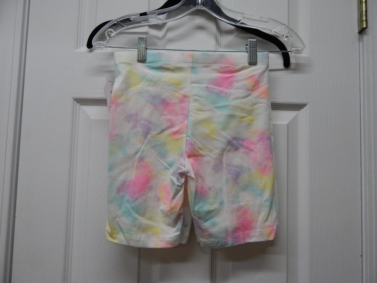Wonder Nation Girls Bike Shorts Pack-Tie Dye/White-Large 10/12