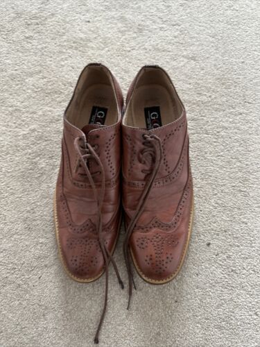 MENS / BOYS GOOR BROWN BROGUE SHOES - SIZE 7 - Picture 1 of 6