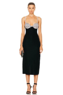PATBO Crystal Chain Velvet Midi Dress Black 0 NWT $1150 | eBay PATBO Crystal Chain Velvet Midi Dress Black 0 NWT $1150 | eBay