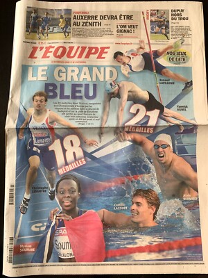 L'EQUIPE JOURNAL 30/12/1996; Pérec élue championne des champions devant Douillet EUR 4,20