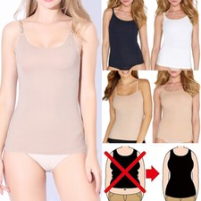 Camisole Adjustable Spaghetti Strap Trust Your Thinstincts Tank Top Black 0069