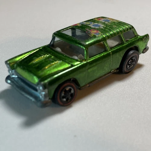 HOT WHEELS ORIGINAL 1970 REDLINE CLASSIC NOMAD USA BASE LIGHT APPLE GREEN LOOSE