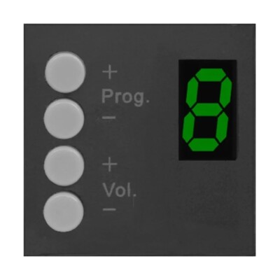 Audac DW3020 Wall Panel Controller 8 Zones 45 x 45, Black