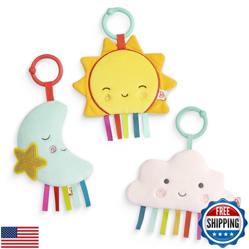 B. baby – 3 Sensory Baby Toys – Crinkle Toys For Newborns, Infants – Hanging