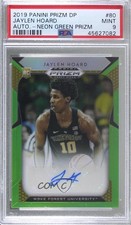 2019 Panini Prizm Draft Picks Neon Green 41/125 Jaylen Hoard PSA 9 MINT Auto 8d2