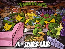 NECA Teenage Mutant Ninja Turtles Cartoon - Sewer Lair - Living Room Diorama