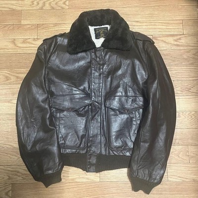 Authentic SCHOTT Leather Brown Jacket Pre Owned Very Good Condition Japan
