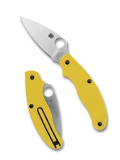 Spyderco UK Penknife Salt Slipit Plain Edge CPM MagnaCut Blade Yellow FRN C94PYL