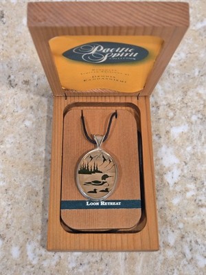 14K Gold and Sterling Silver Pacific Spirit ''Loon Retreat'' Pendant - NEW