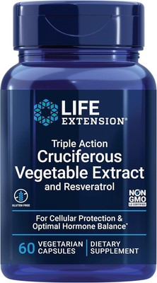 Triple Action Cruciferous Vegetable Extract and Resveratrol 60 vegetarian capsul