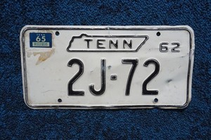 1965 Tennessee License Plate