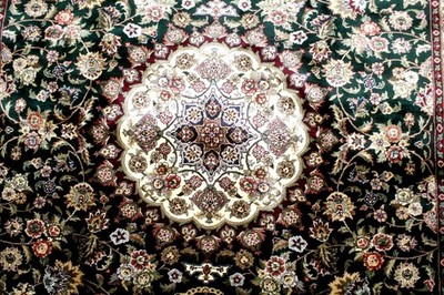 9X6 BREATHTAKING MASTERPIECE 400KPSI 50RAJ HAND KNOTTED SILK & WOOL TABRIZZ RUG