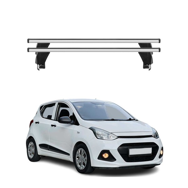 Menabo DachträGer GrundtäGer FüR Hyundai I10 2013-2017 50Kg Alu Silber 2 Tlg-image