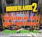 Borderlands 2 Mass Level 80 Non OP10 Max Level Guns + Items Drop XBOX ONE + X/S
