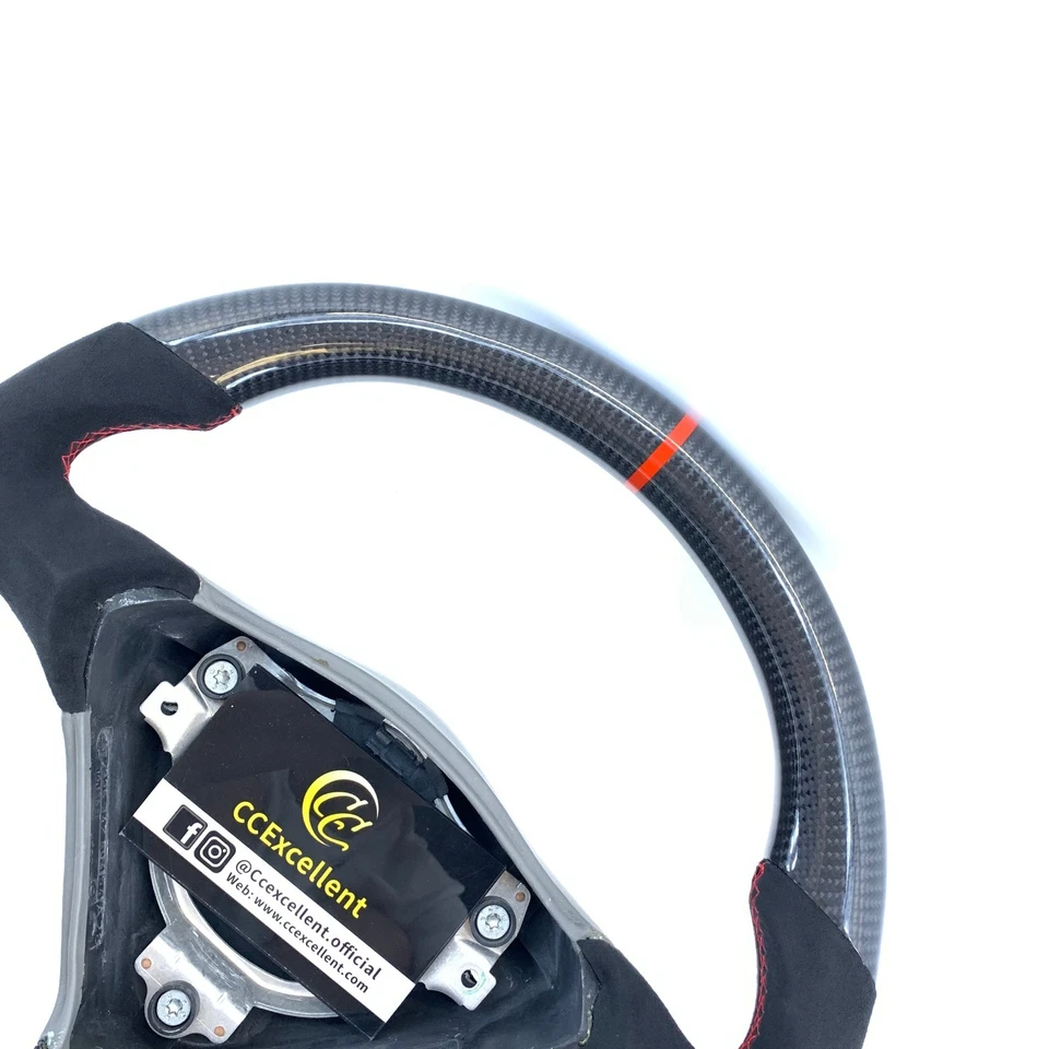 Volante Alcantara de fibra de carbono para Porsche 986 Boxster 996 993 Carrera Foto 4 de 4