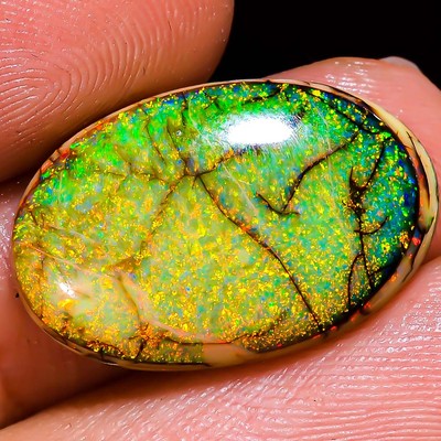 Natural Monarch Opal, Sterling Opal Oval Cab Loose Gemstones
