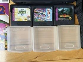 Sega Game Gear New Capacitors, 3 Games, Carrying Case, Tested