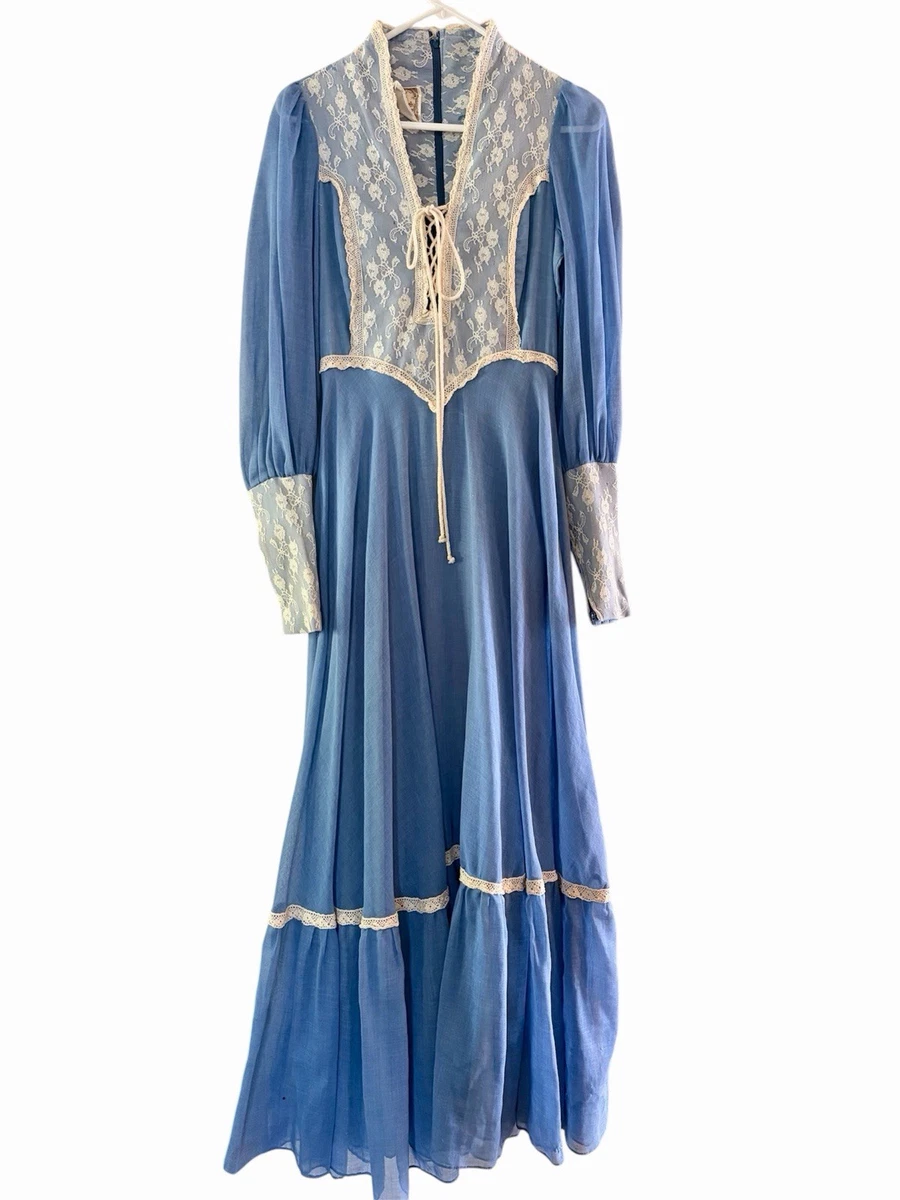 blue gunny sack dress 70s Gunne Sax Dress – Luxie Vintage main image 0