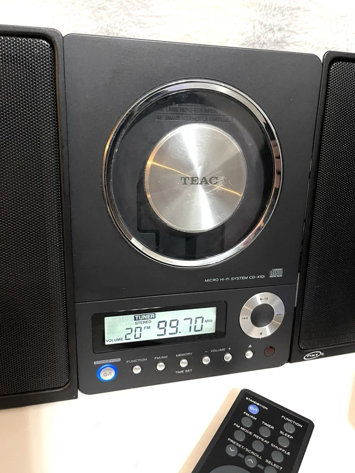 Teac CD-X10i Ultra-Thin Stereo System AM/FM CD AUX Input w/ Subwoofer - Image 3 of 4