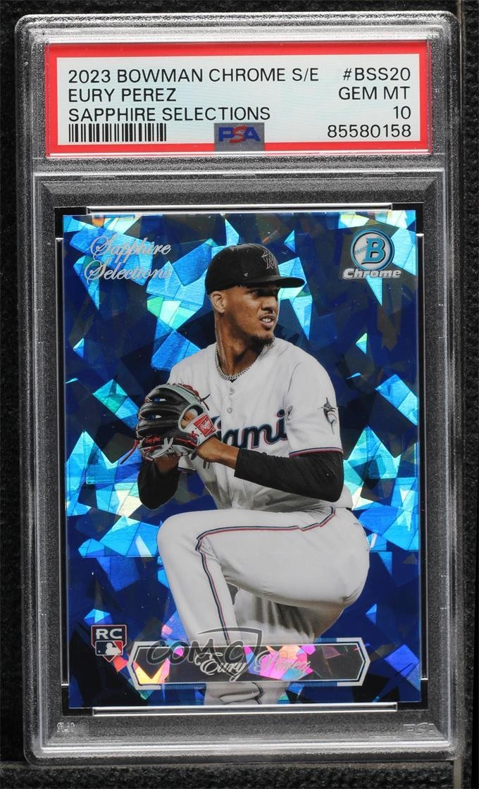 2023 Bowman Chrome Sapphire Edition Selections Eury Perez PSA 10 GEM MT 09an