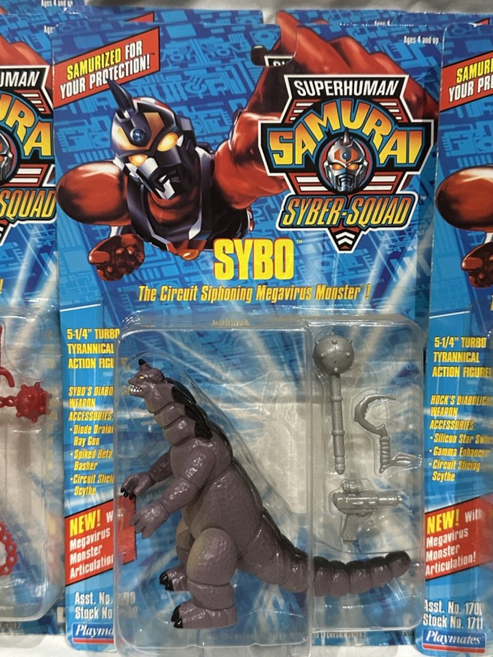 VINTAGE Playmates 1994 Superhuman Samurai Syber-Squad Set of 10 POWER ...