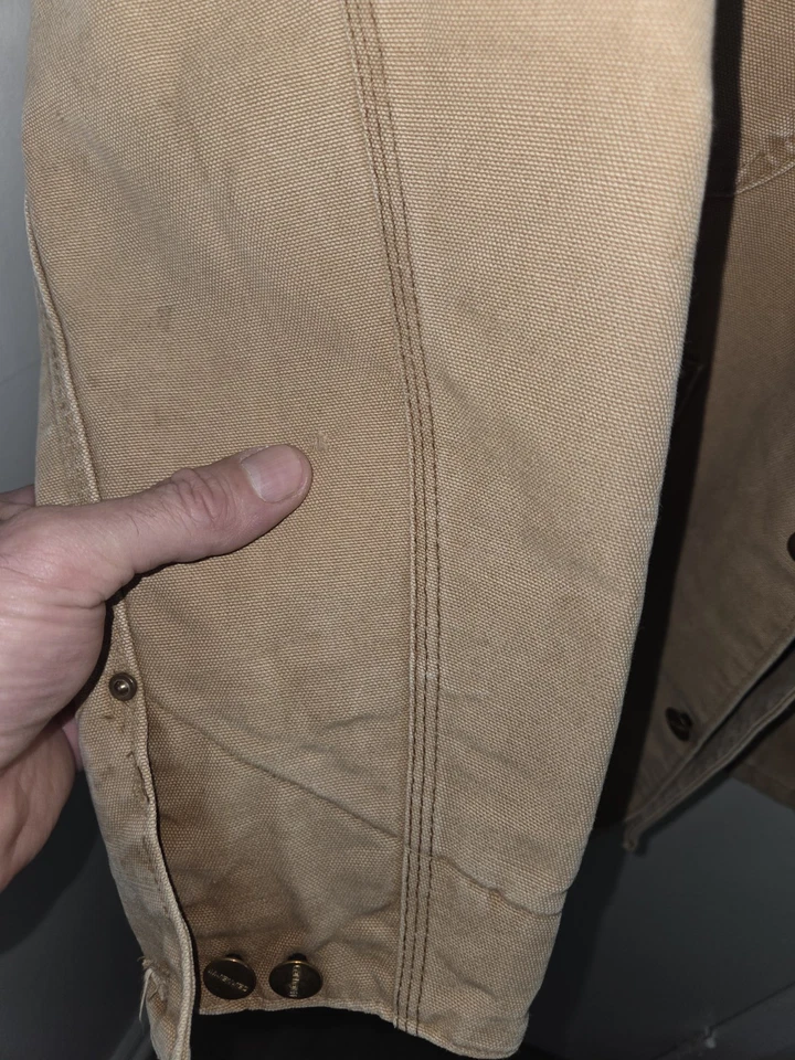 Abrigo Carhartt vintage forrado con manta para tareas para hombre 38 6BLC tostado 100 años 1989 EE. UU. Pato Foto 2 de 4