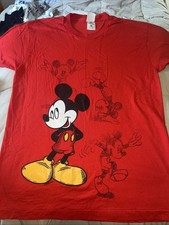 Mickey Mouse Mickey Unlimited Disney Vintage T-Shirt Size Large Red Made Usa 90s