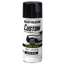 Automotive Custom Lacquer Gloss Spray Paint, Black, 11 Oz