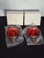 Pair Vintage Style Chrome Red Pedestal Tail Lights Heavy Duty Truck Trailer Hot