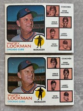 (2) 1973 Topps WHITEY LOCKMAN 